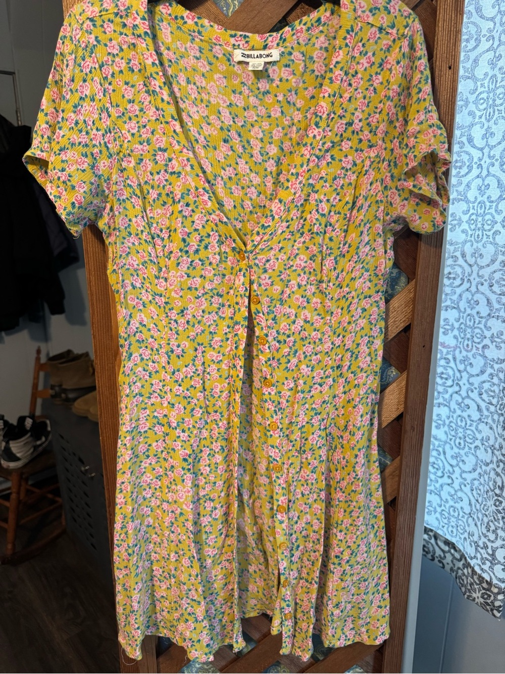 Billabong Yellow Floral  Dress